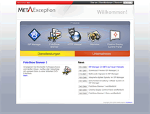 Tablet Screenshot of metaexception.de